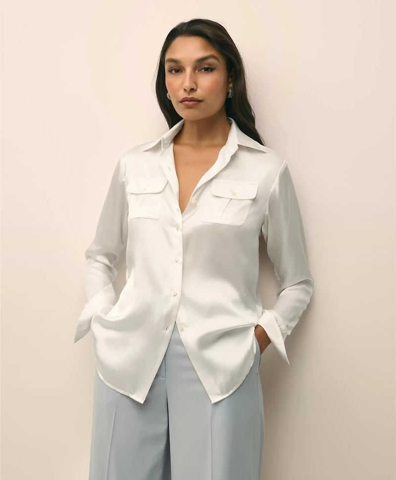Relaxed Utility Blouse Washable Silk