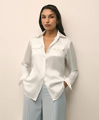 Relaxed Utility Blouse Washable Silk