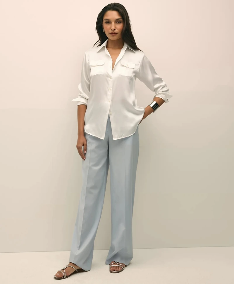 Relaxed Utility Blouse Washable Silk
