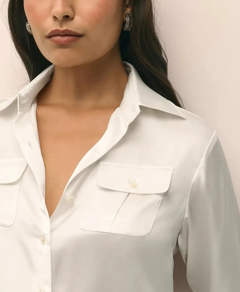 Relaxed Utility Blouse Washable Silk