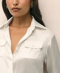 Relaxed Utility Blouse Washable Silk