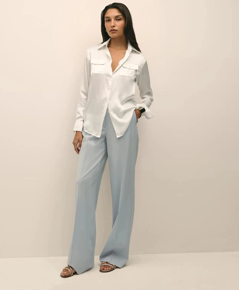 Relaxed Utility Blouse Washable Silk