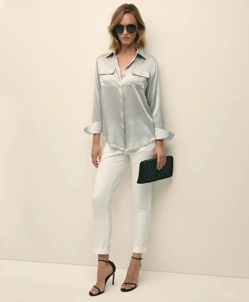 Relaxed Utility Blouse Washable Silk