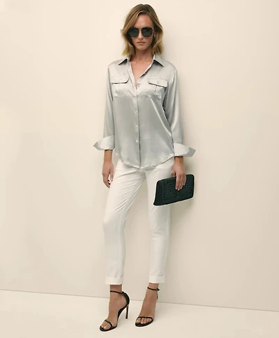 Relaxed Utility Blouse Washable Silk