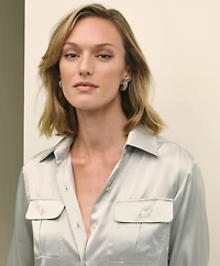 Relaxed Utility Blouse Washable Silk