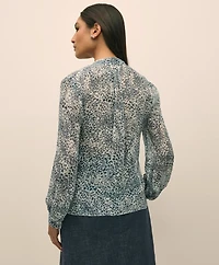 Chiffon Watercolor Motif Blouse