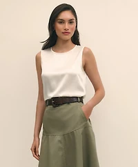 Sleeveless Shell Washable Silk