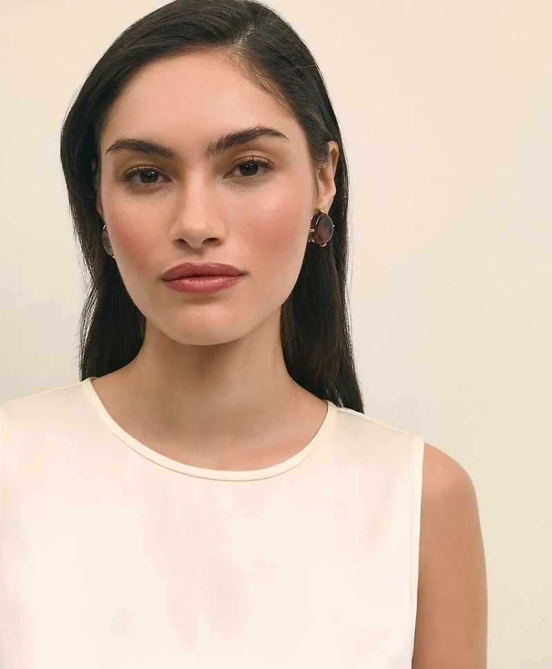 Sleeveless Shell Washable Silk