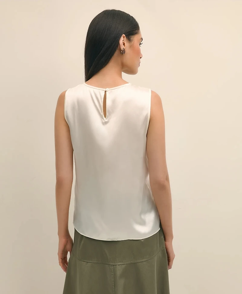 Sleeveless Shell Washable Silk