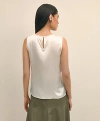 Sleeveless Shell Washable Silk