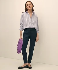 Relaxed Supima<sup>®</sup> Cotton Sateen Striped Shirt