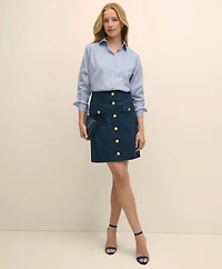 Relaxed Supima<sup>®</sup> Cotton Sateen Striped Shirt