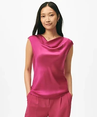 Cowl Neck Blouse Washable Silk Charmeuse