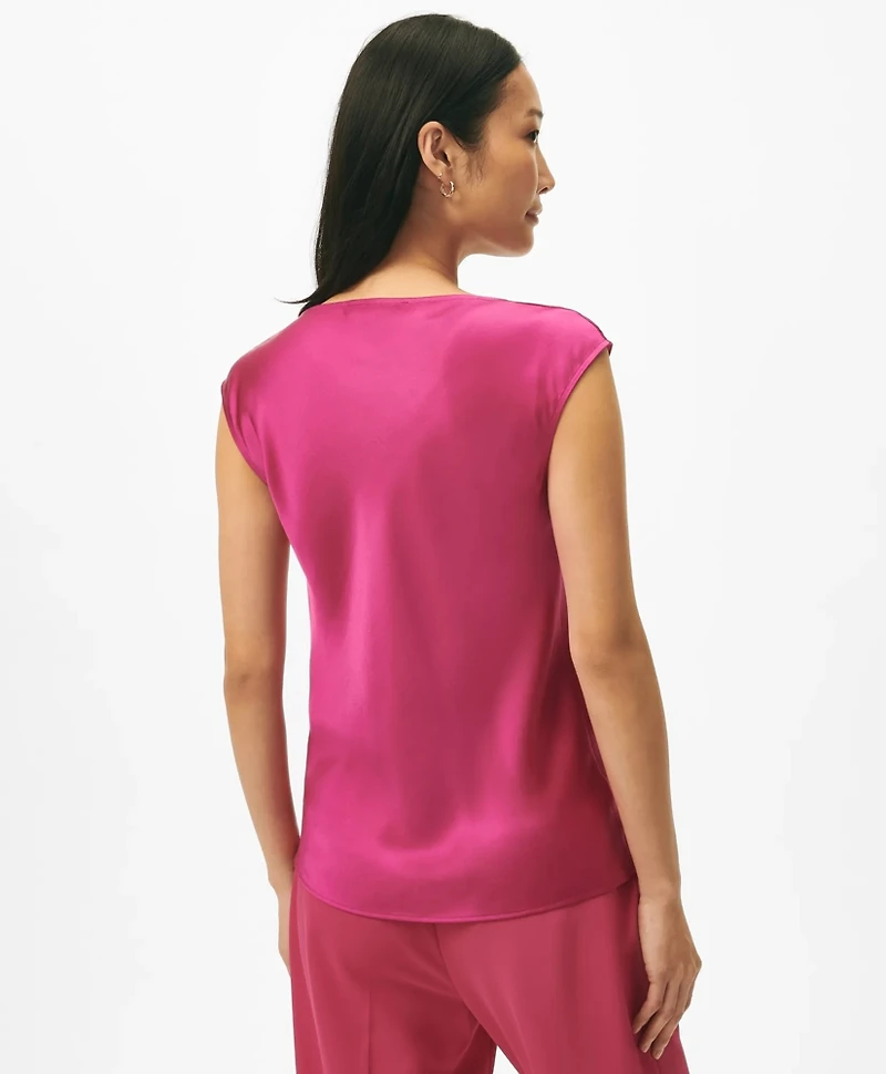 Cowl Neck Blouse Washable Silk Charmeuse