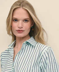 Relaxed Stretch Supima<sup>®</sup> Cotton Contrast Stripe Shirt
