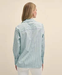 Relaxed Stretch Supima<sup>®</sup> Cotton Contrast Stripe Shirt