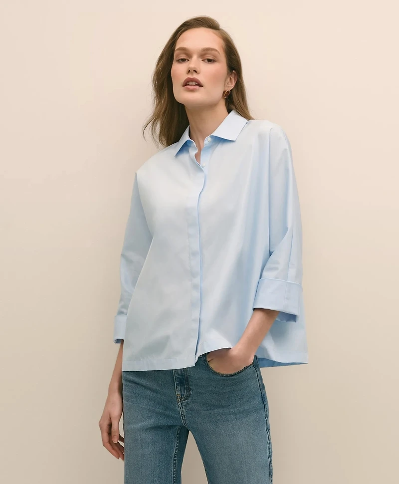 Supima<sup>®</sup> Cotton Relaxed Dolman-Sleeve Shirt