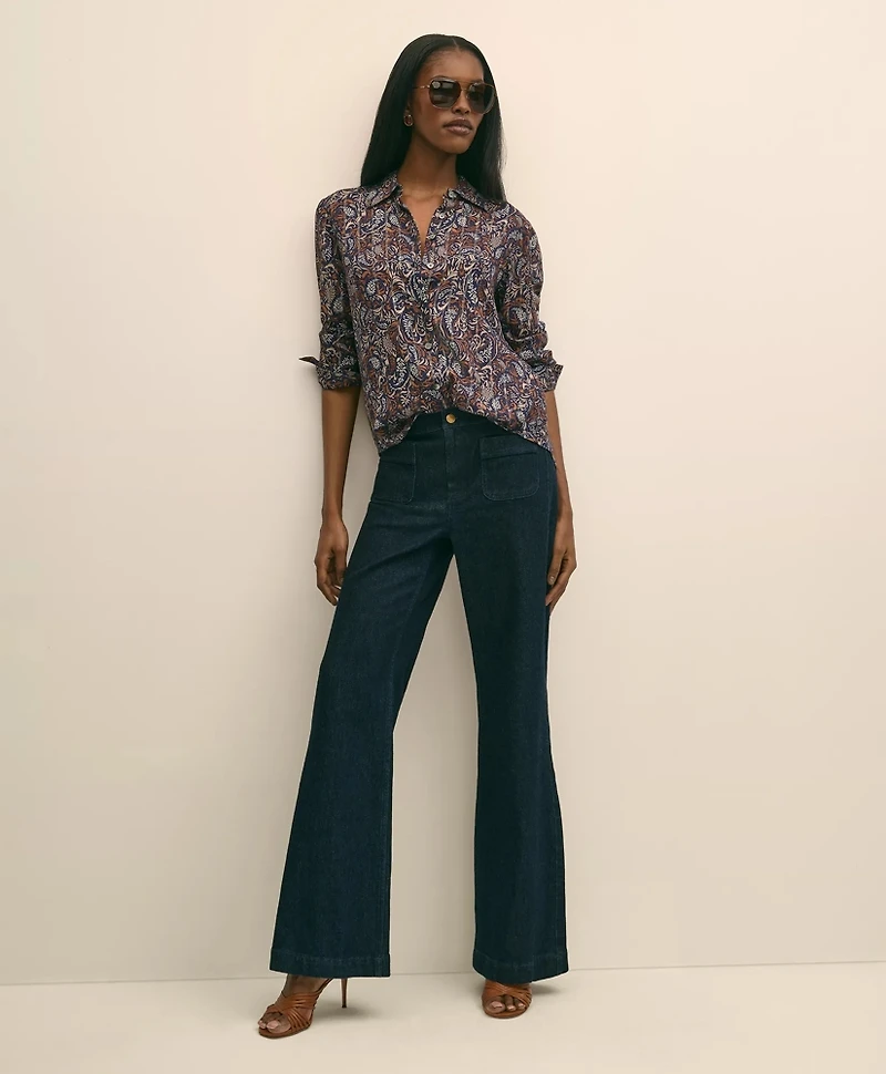 Paisley Shimmer-Stripe Shirt