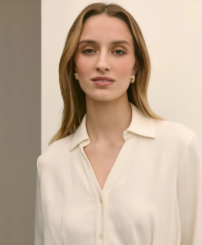 Viscose Pleated Peplum Blouse