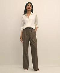 Silk Charmeuse Pintucked Blouse