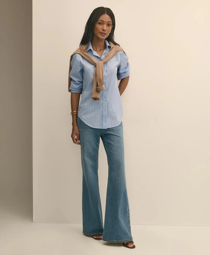 Classic Fit Stretch Supima<sup>®</sup> Cotton, Striped Dress Shirt