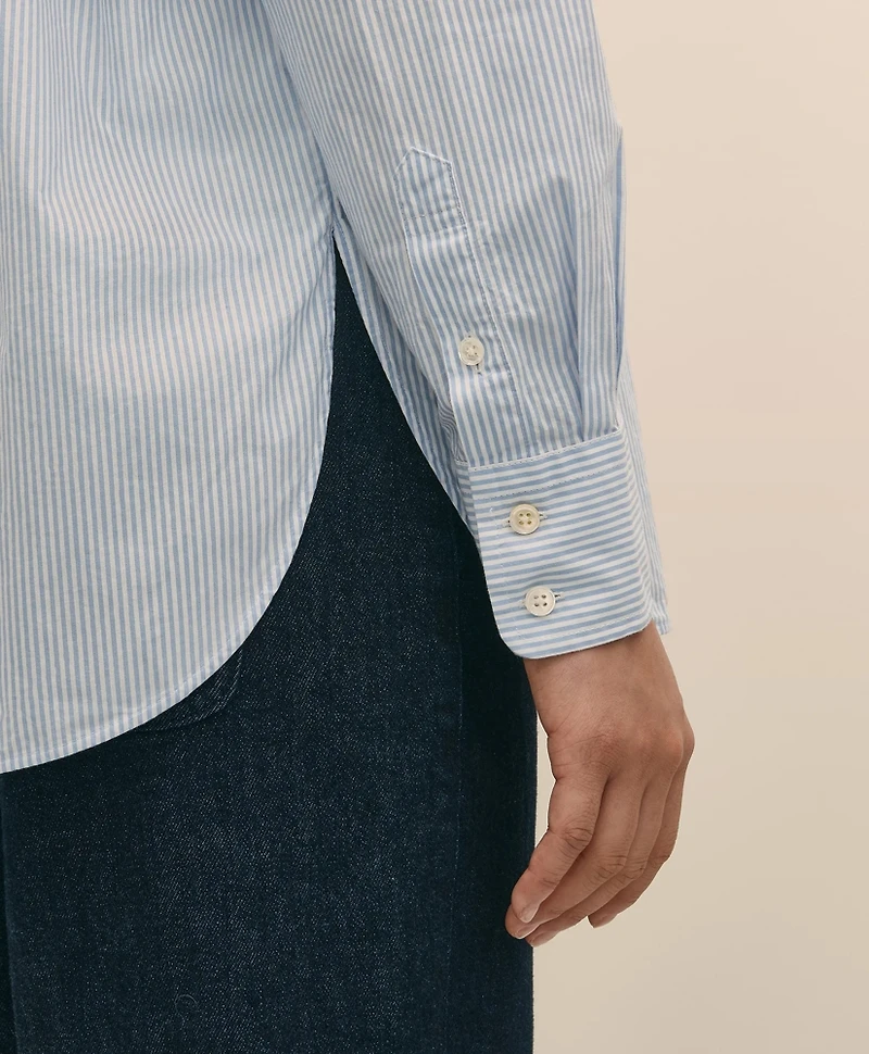 Oversized Cotton Pinstripe Shirt