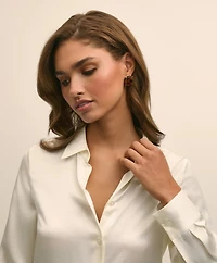 Relaxed Fit Silk Charmeuse Blouse