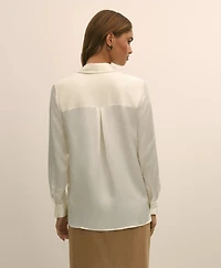 Relaxed Fit Silk Charmeuse Blouse