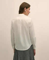 Supima<sup>®</sup> Cotton Beaded-Trim Poplin Shirt