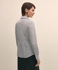 Fitted Non-Iron Stretch Supima<sup>®</sup> Cotton Striped Dress Shirt