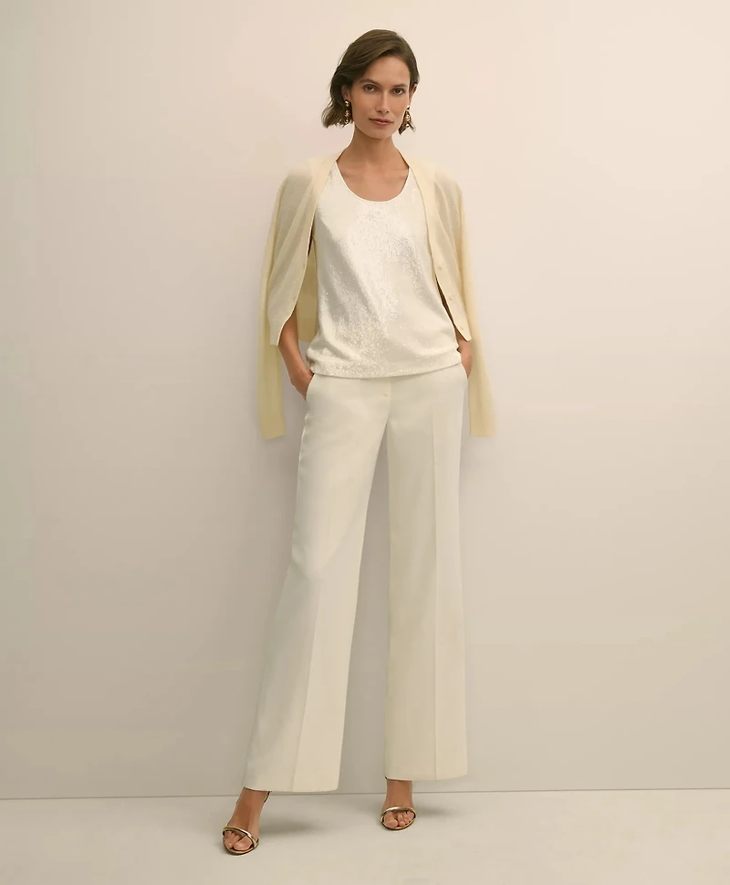 Sequin Scoop Neck Sleeveless Top