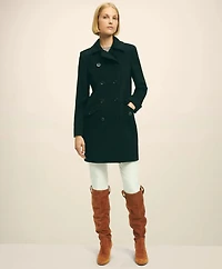 Brushed Wool Double-Breasted Peacoat