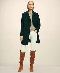 Brushed Wool Double-Breasted Peacoat