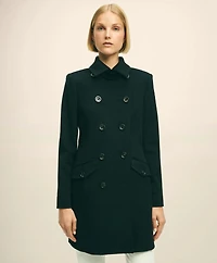 Brushed Wool Double-Breasted Peacoat