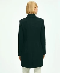 Brushed Wool Double-Breasted Peacoat