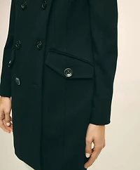 Brushed Wool Double-Breasted Peacoat
