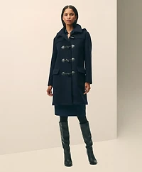 Wool Twill Hooded Toggle Coat
