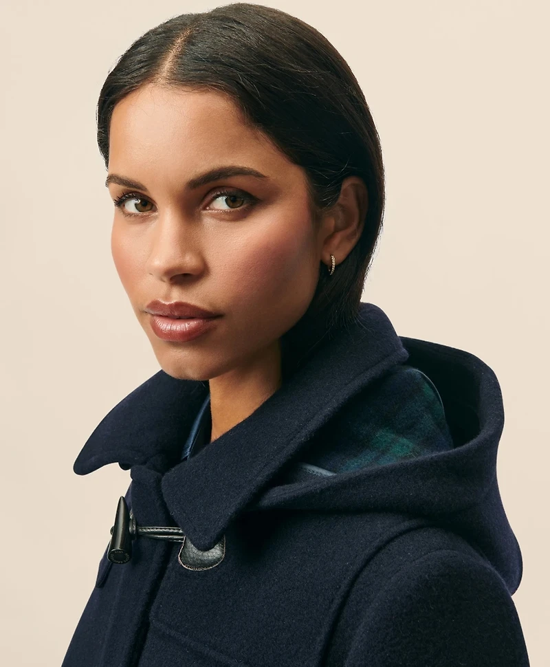 Wool Twill Hooded Toggle Coat