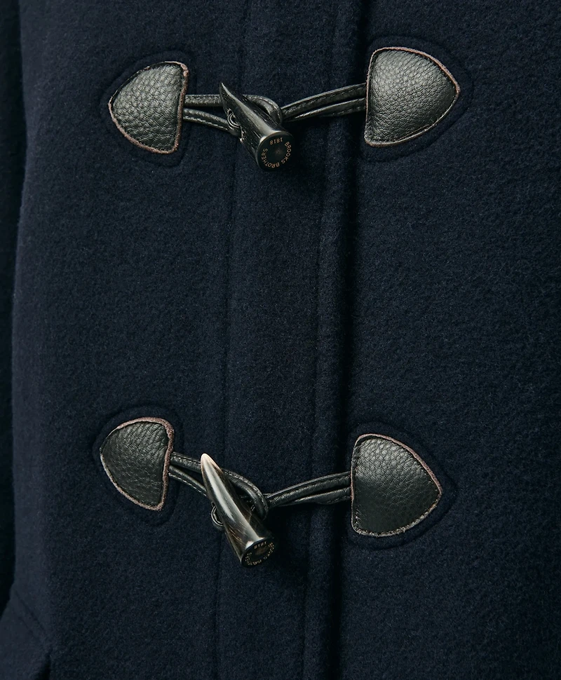 Wool Twill Hooded Toggle Coat