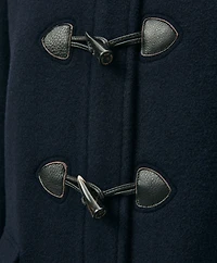 Wool Twill Hooded Toggle Coat