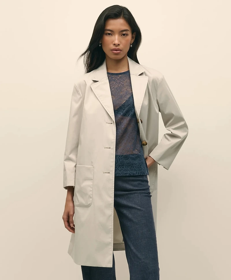 Water-Resistant Taffeta Coat