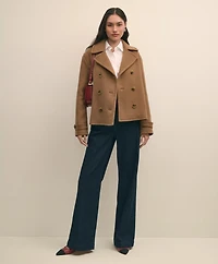 Wool Double-Faced Cropped Peacoat