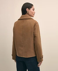 Wool Double-Faced Cropped Peacoat