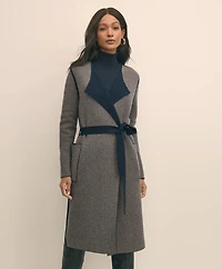 Merino Wool-Cashmere Belted Reversible Sweater Jacket