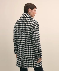 Oversized Wool Houndstooth Coat