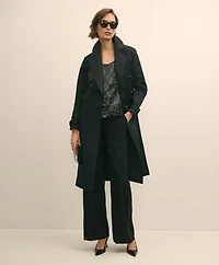 Taffeta Belted Trench Coat