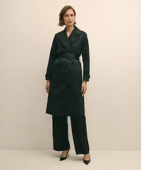 Taffeta Belted Trench Coat