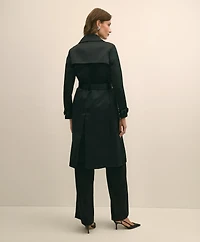 Taffeta Belted Trench Coat