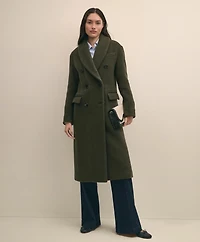 Double-Faced Wool Shawl-Collar Coat