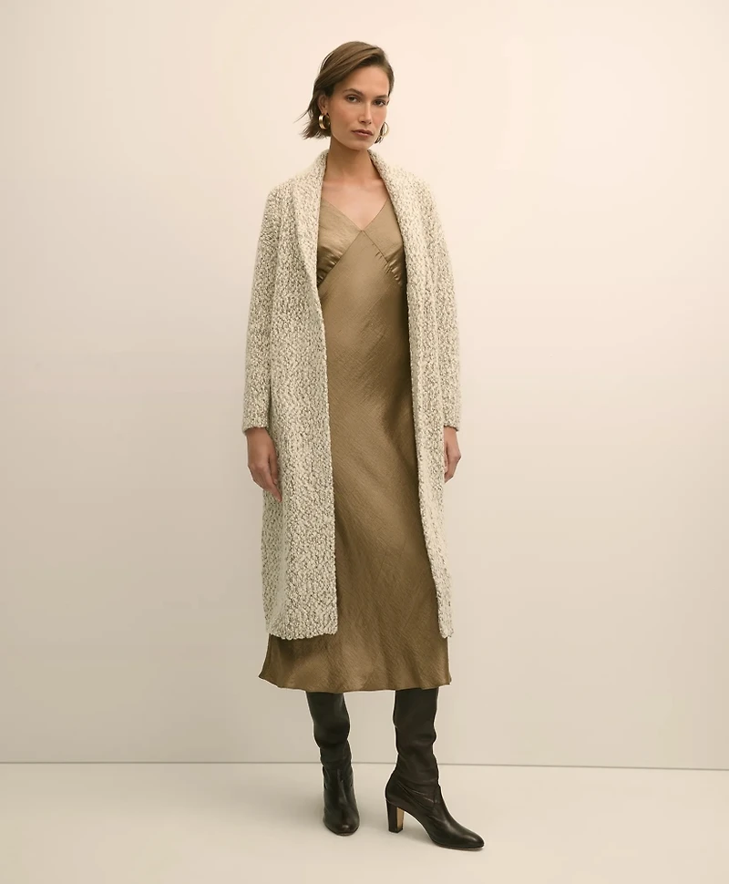 Wool-Cashmere Long Cardigan
